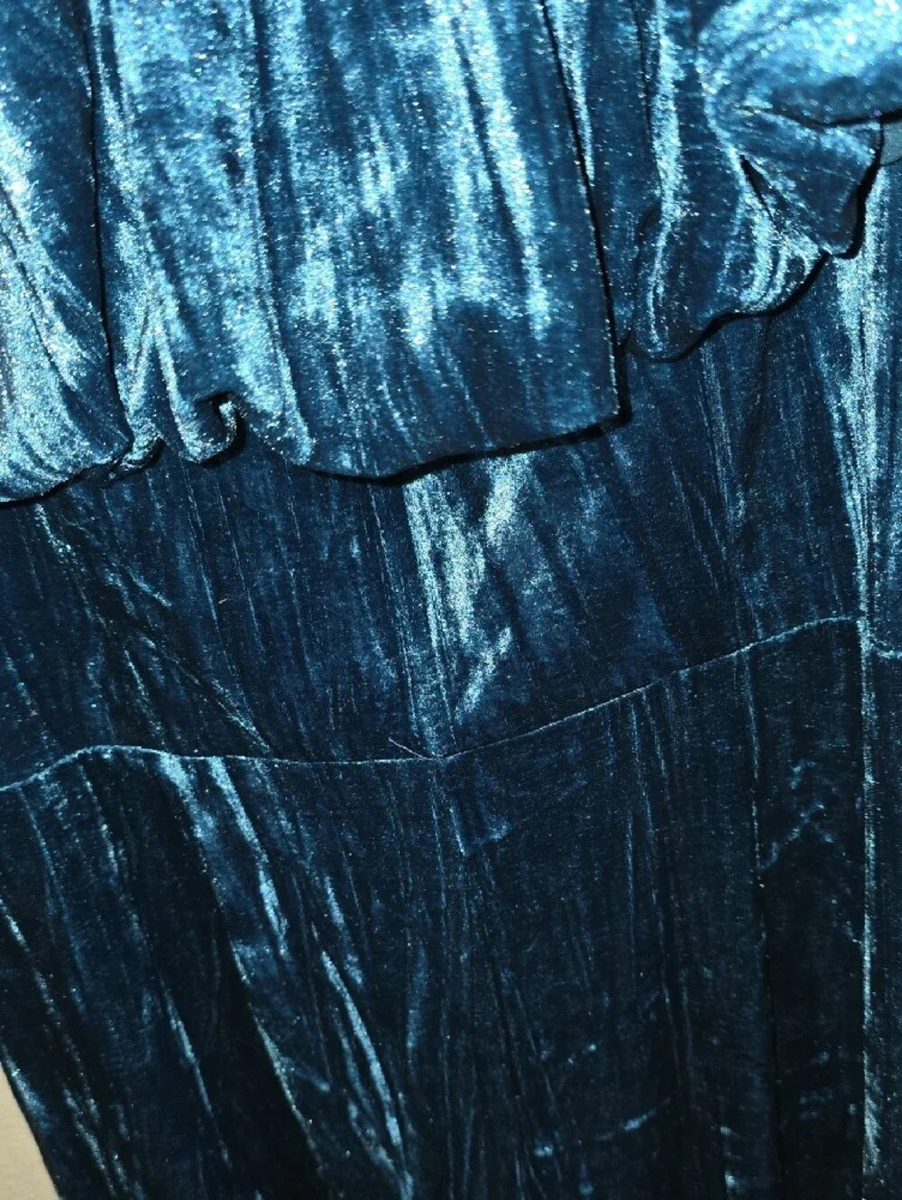 Nasty Gal Teal Shimmer Fabric Romper - Picture 4 of 5